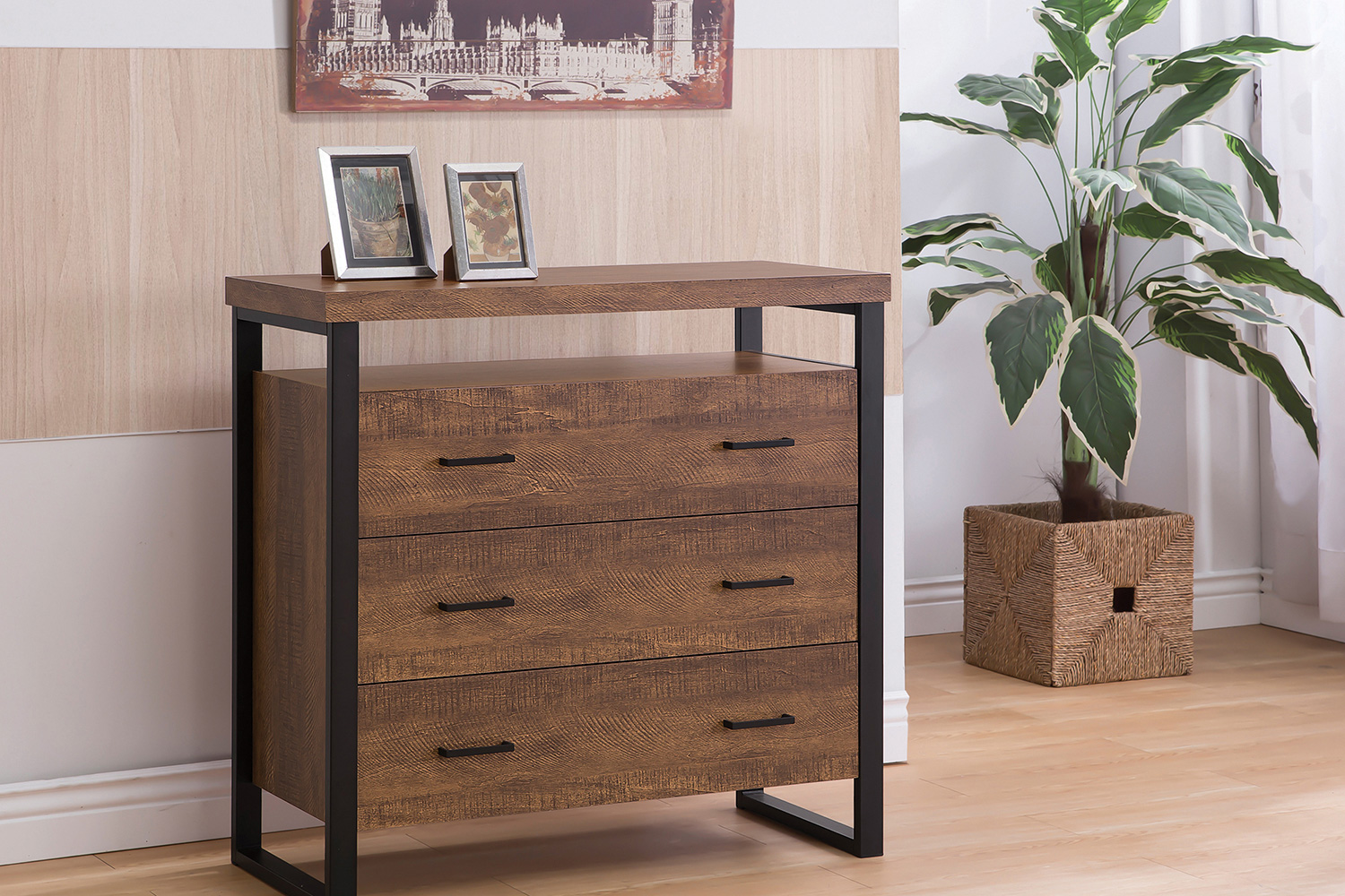 Coaster - 3-Drawer Accent Cabinet in Rustic Amber