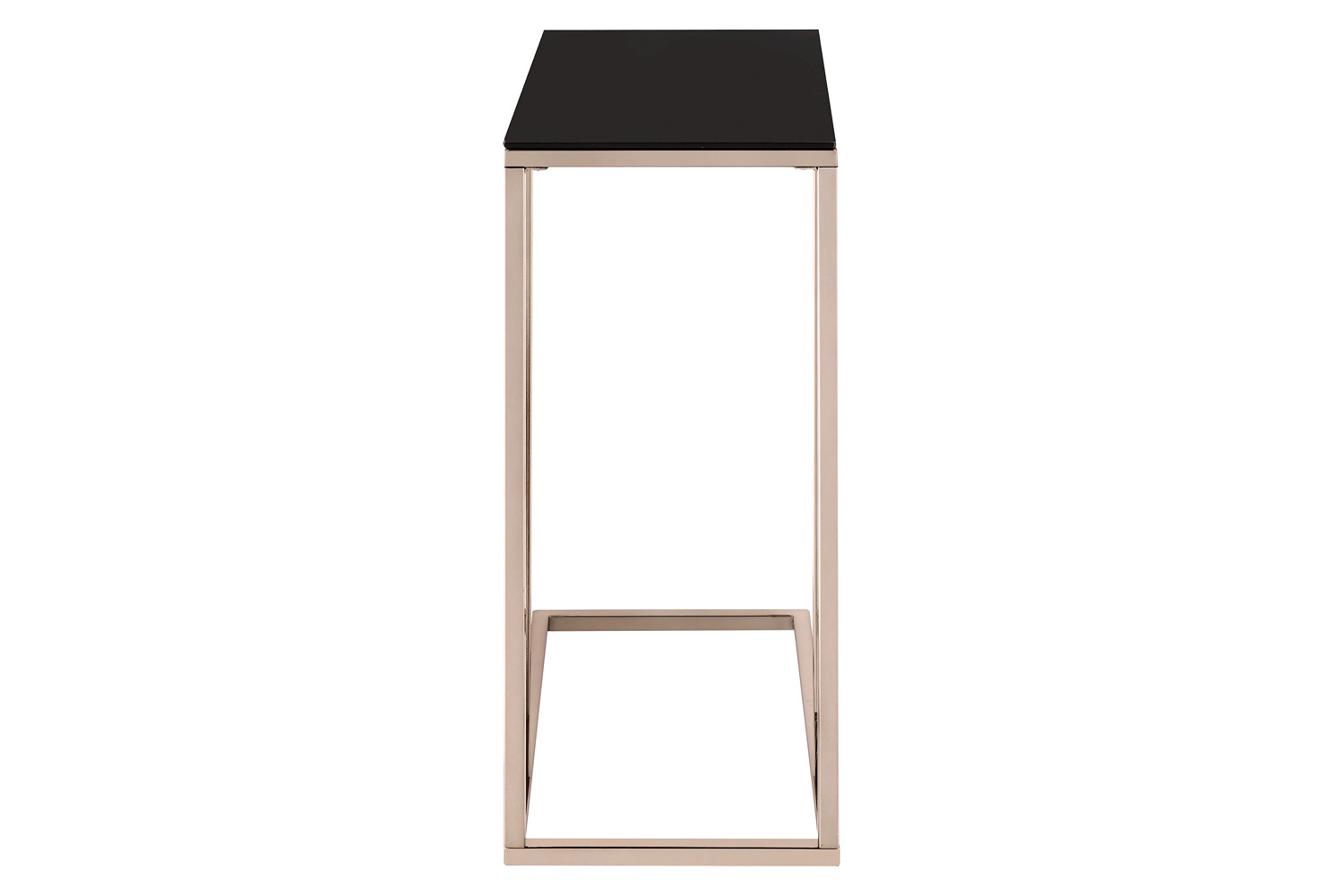 Coaster - Rectangular Accent Table in Black/Chocolate Chrome