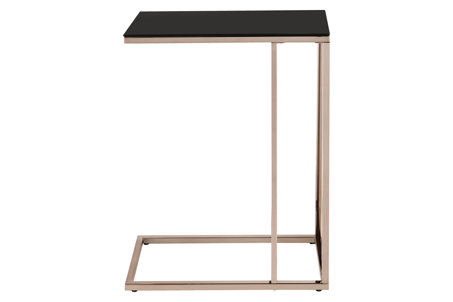 Coaster - Rectangular Accent Table in Black/Chocolate Chrome