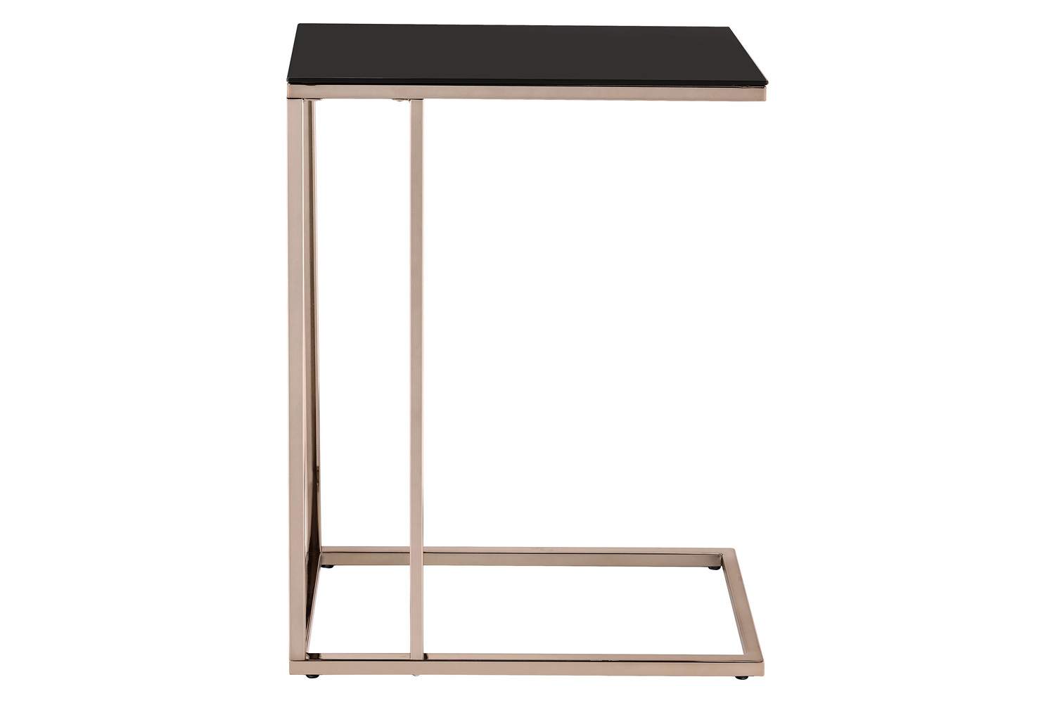 Coaster - Rectangular Accent Table in Black/Chocolate Chrome