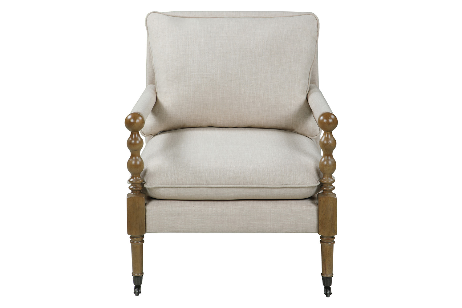 Coaster™ Upholstered Accent Chair With Casters - Beige