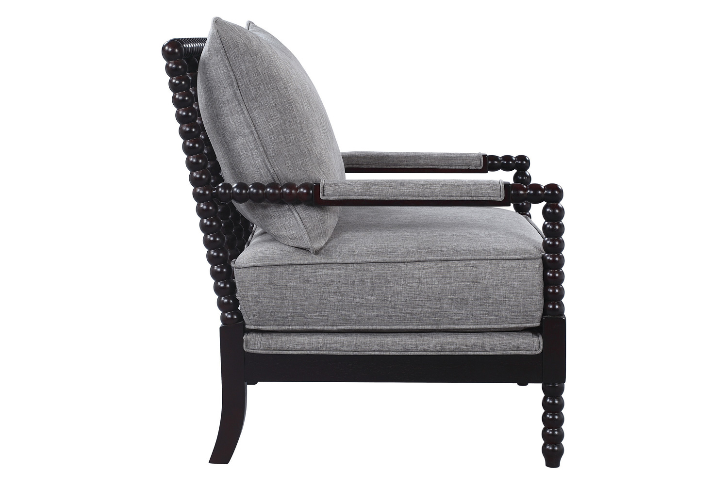 Coaster™ Cushion Back Accent Chair - Gray/Black