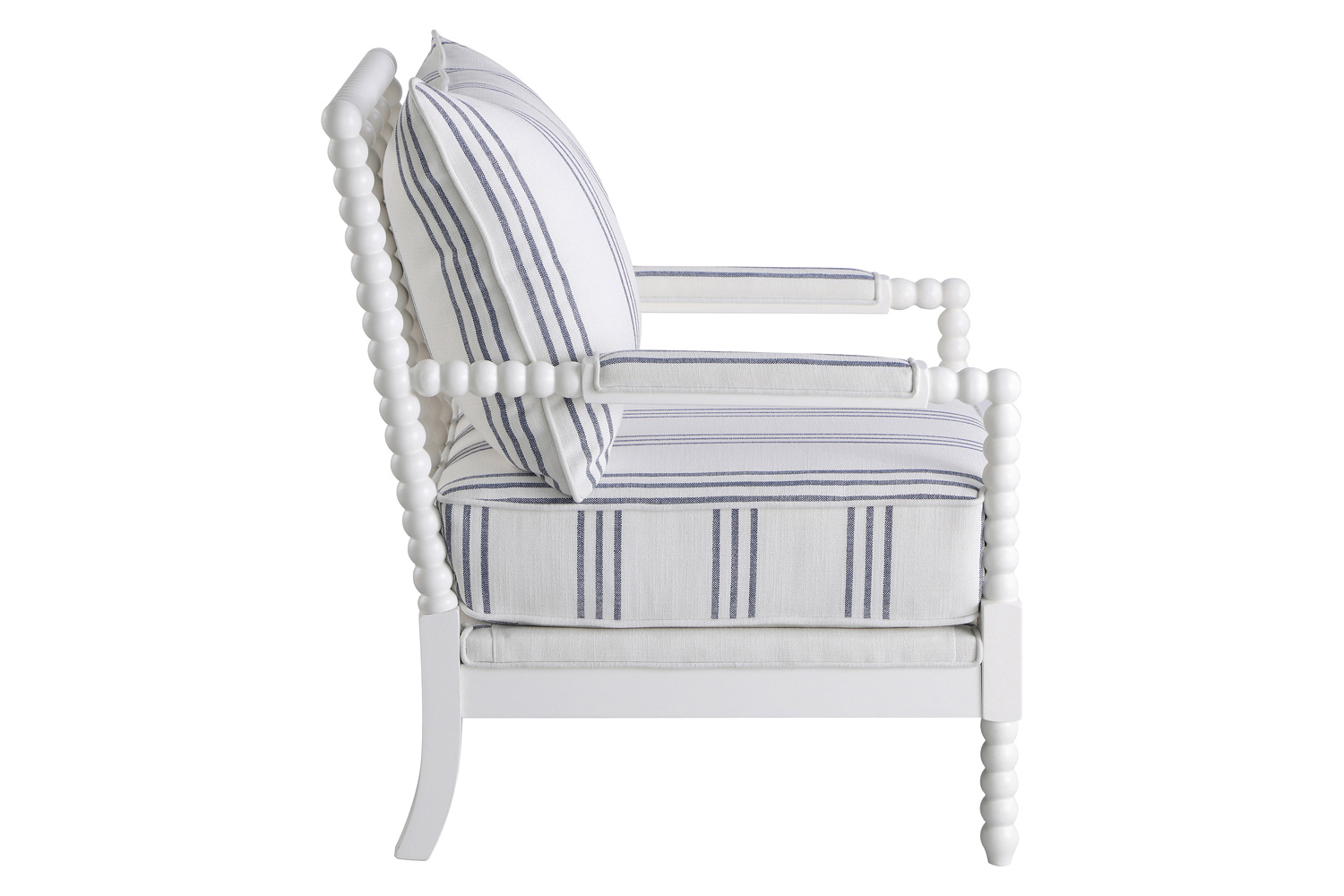 Coaster™ Upholstered Accent Chair With Spindle Accent - White/Navy