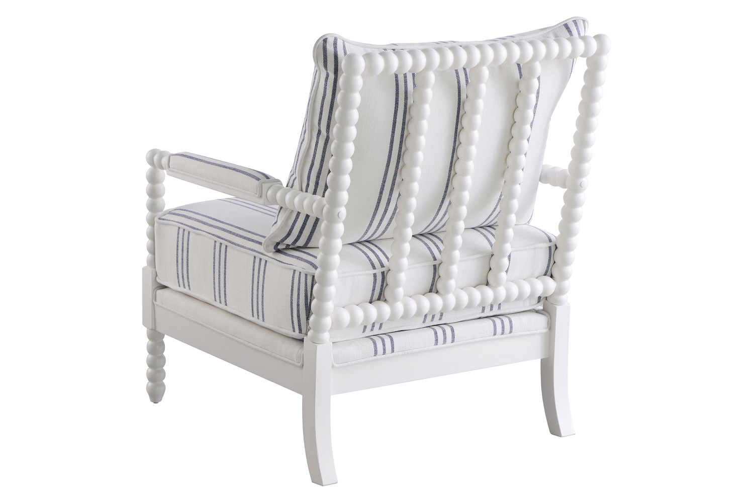 Coaster™ Upholstered Accent Chair With Spindle Accent - White/Navy