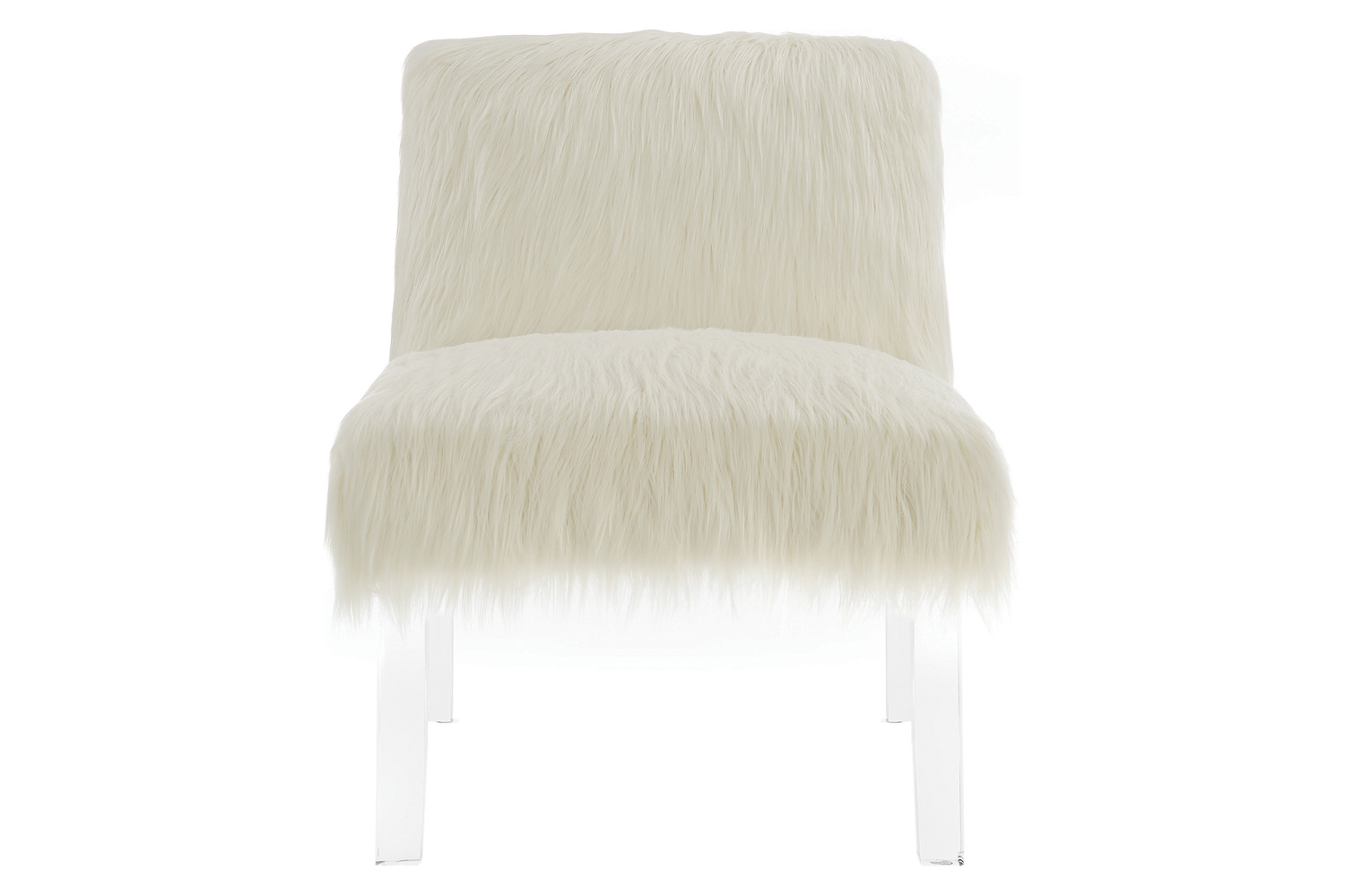 Coaster™ Faux Sheepskin Upholstered Accent Chair - White