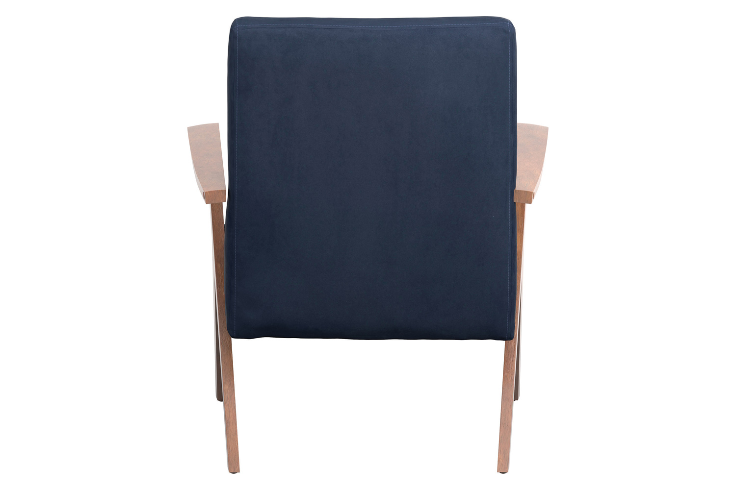 Coaster™ Monrovia Wooden Arms Accent Chair - Dark Blue/Walnut