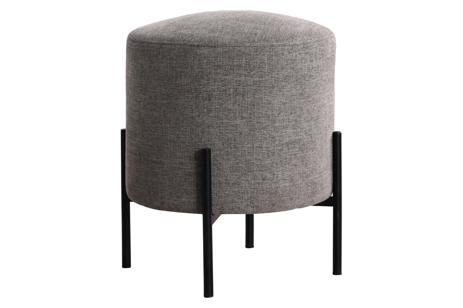 Coaster - Round Upholstered Ottoman with Metal Legs