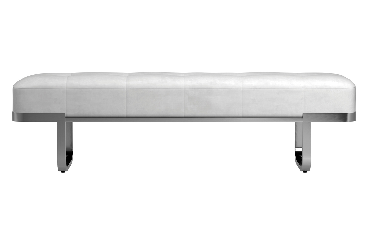 Coaster Tufted Upholstered Bench - Off White/Chrome