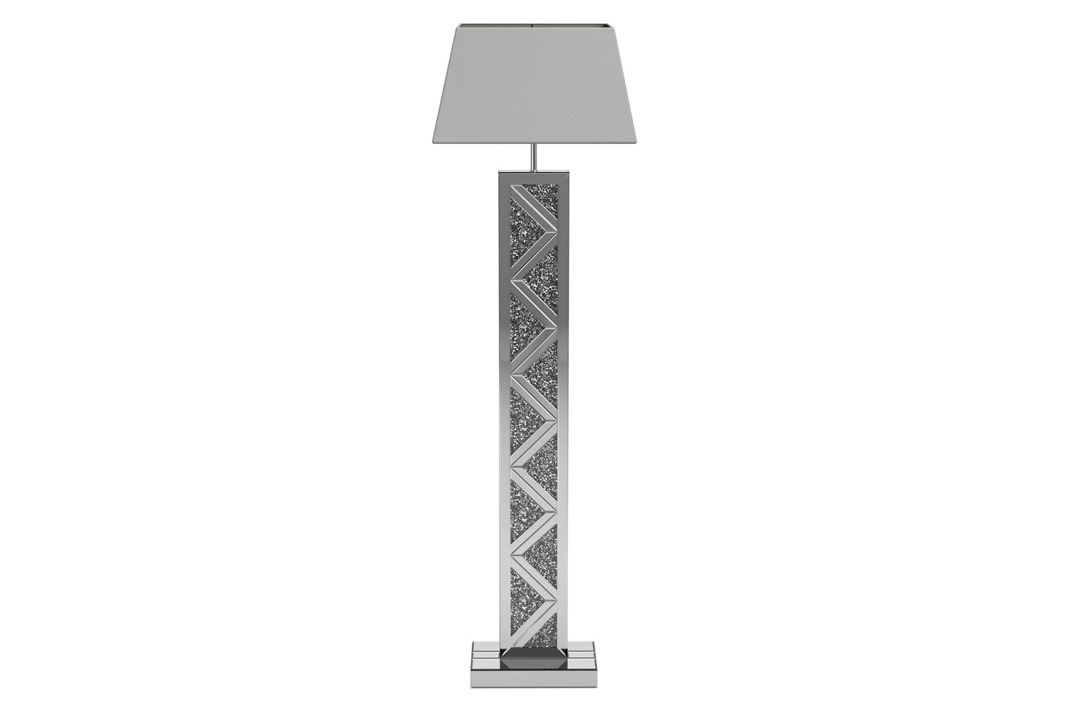 Coaster - Geometric Base Floor Lamp in Silver