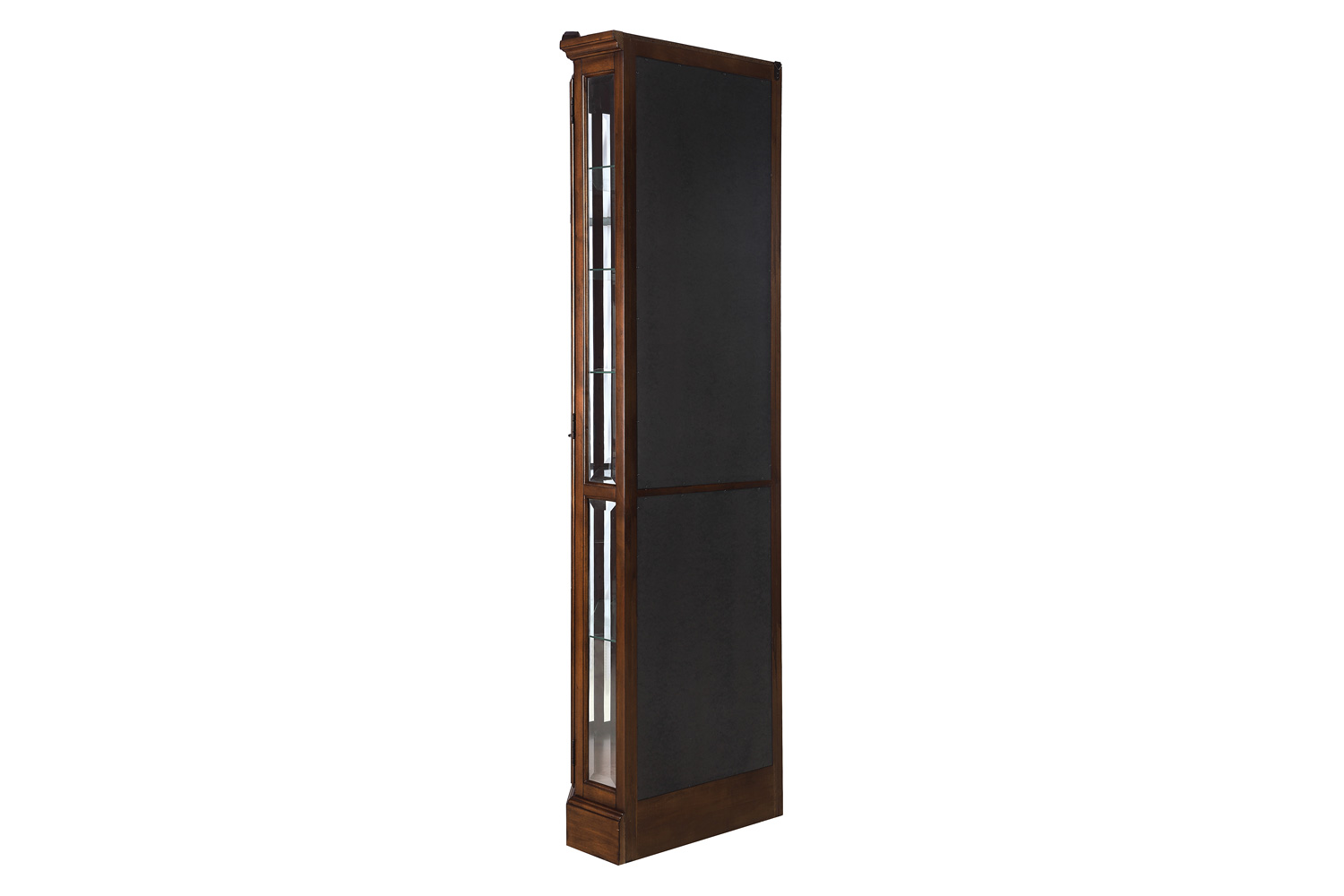 Coaster - 6-Shelf Corner Curio Cabinet in Burnished Brown