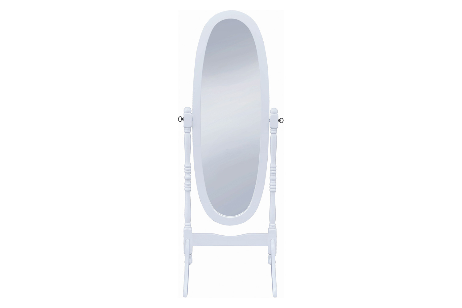 Coaster Oval Cheval Mirror - White