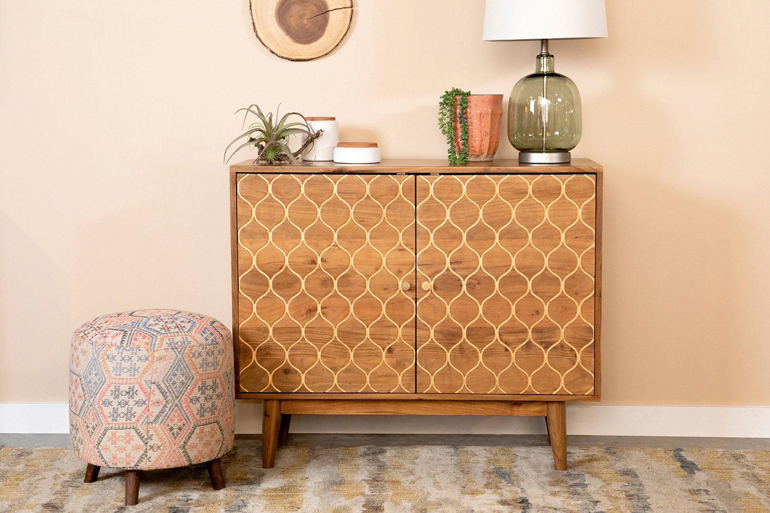 Coaster - Rectangular 2-Door Accent Cabinet in Natural