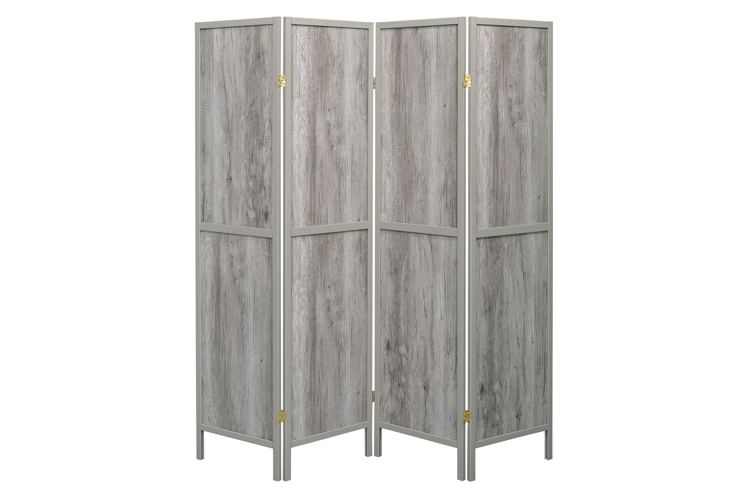 Coaster 4-Panel Folding Screen - Gray Driftwood