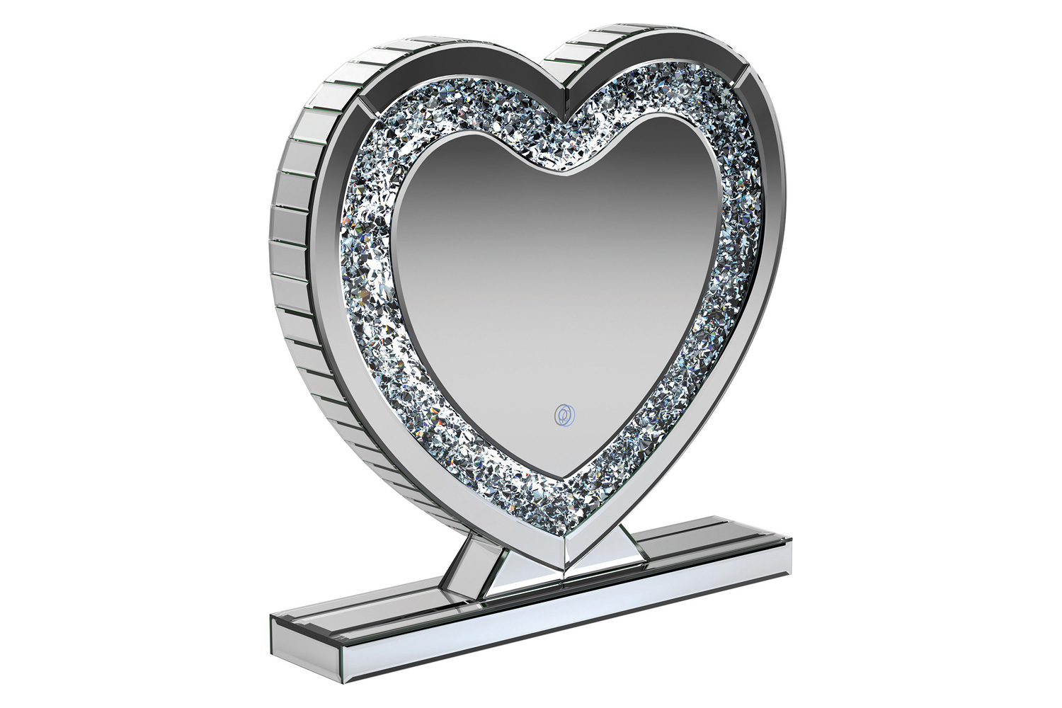 Coaster - Heart Shape Table Mirror in Silver