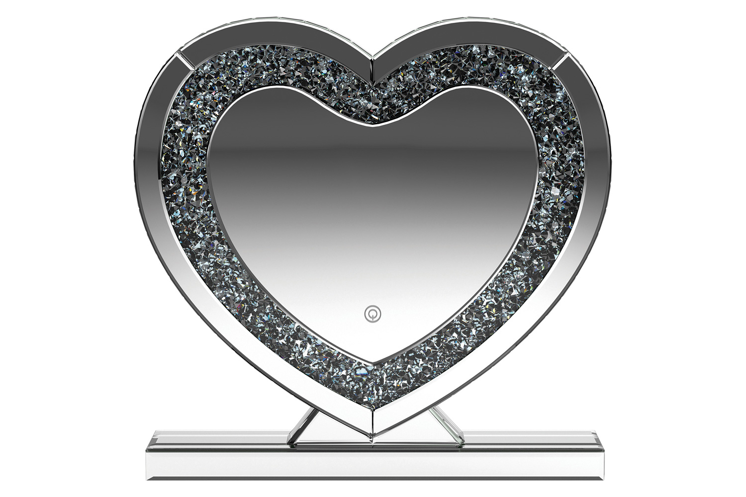 Coaster - Heart Shape Table Mirror in Silver