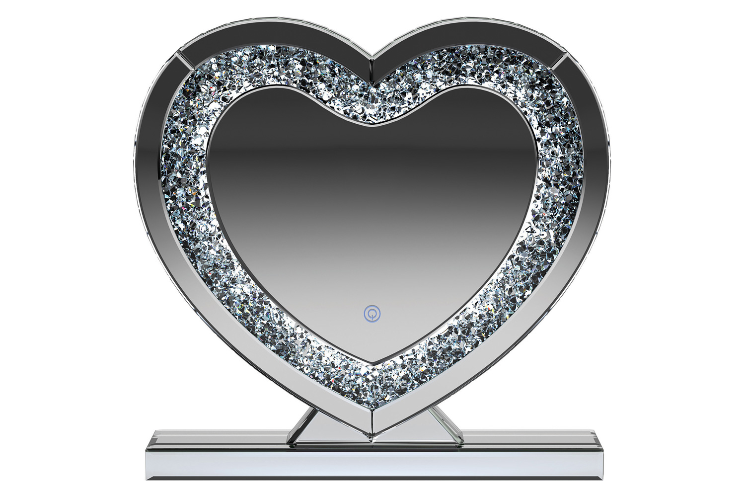 Coaster - Heart Shape Table Mirror in Silver