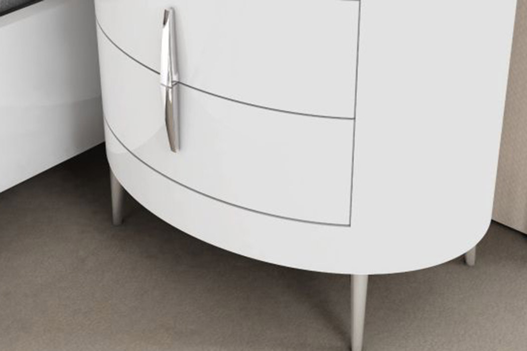 Creative - Everett Nightstand with Chrome Accents