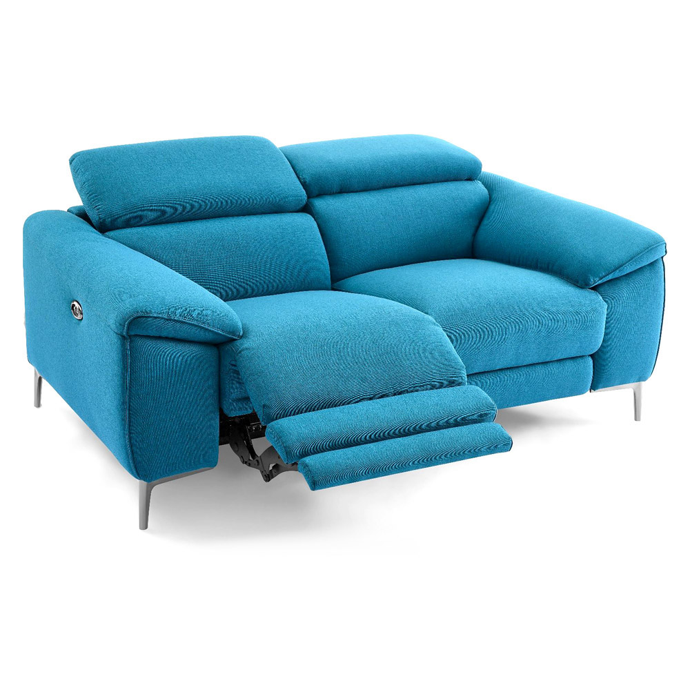 Creative Lucca Loveseat with Power Recliners - Turquois, Fabric