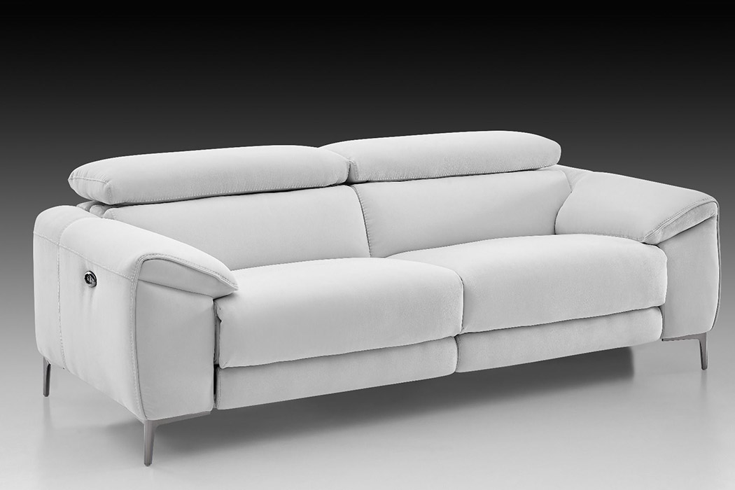 Creative Lucca Sofa with Recliners - Bisque, Fabric