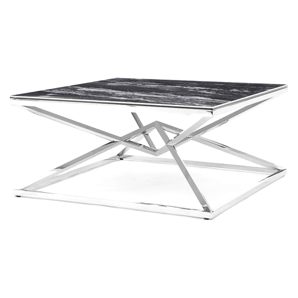 Creative Pyramid Coffee Table - Ceramic Dark Gray Gloss