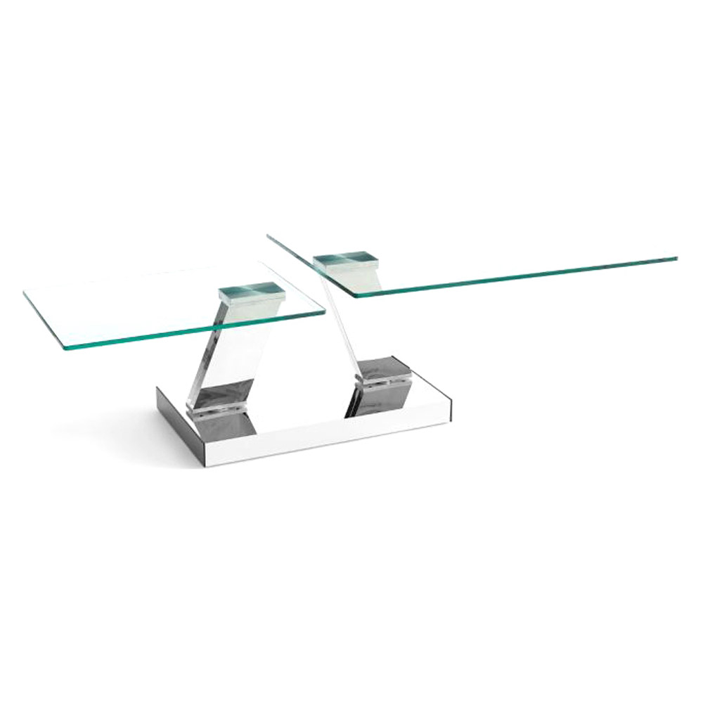 Creative Sion Rotating Coffee Table - Clear, Glass