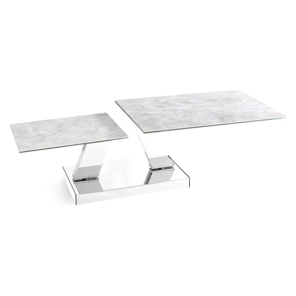 Creative Sion Rotating Ceramic Top Coffee Table - Gray