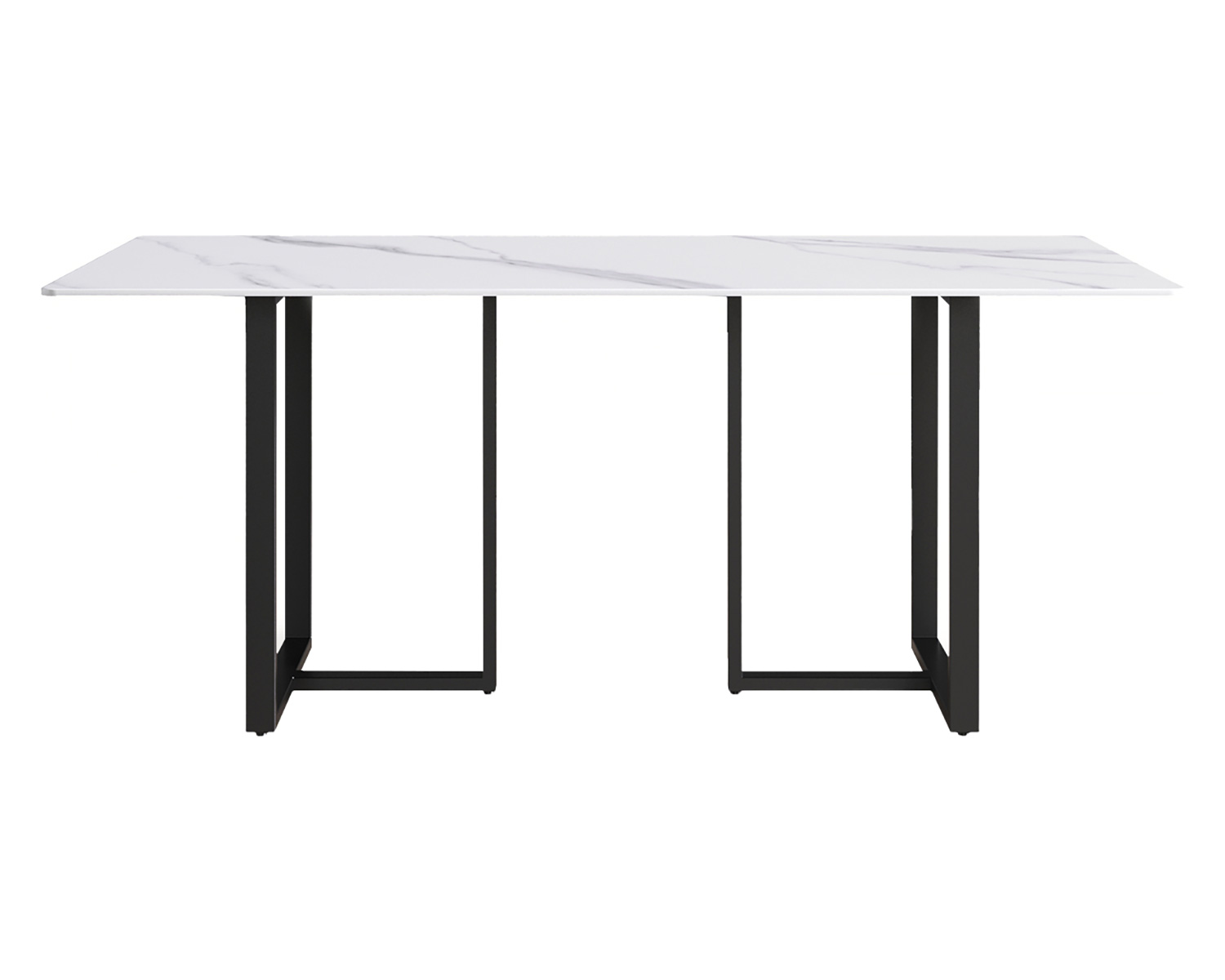 Crenus Trani Rectangular Dining Table - Black, 70.87''