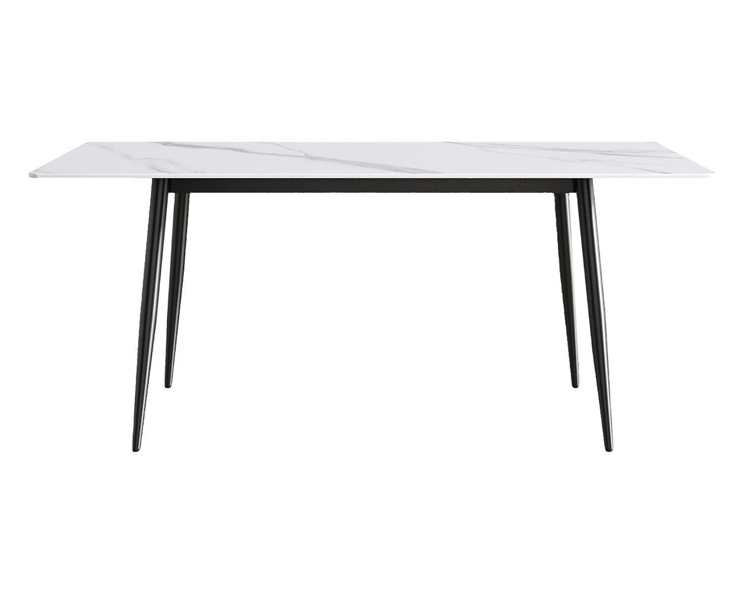 Crenus Sophia Rectangular Dining Table - White/Black, 63"