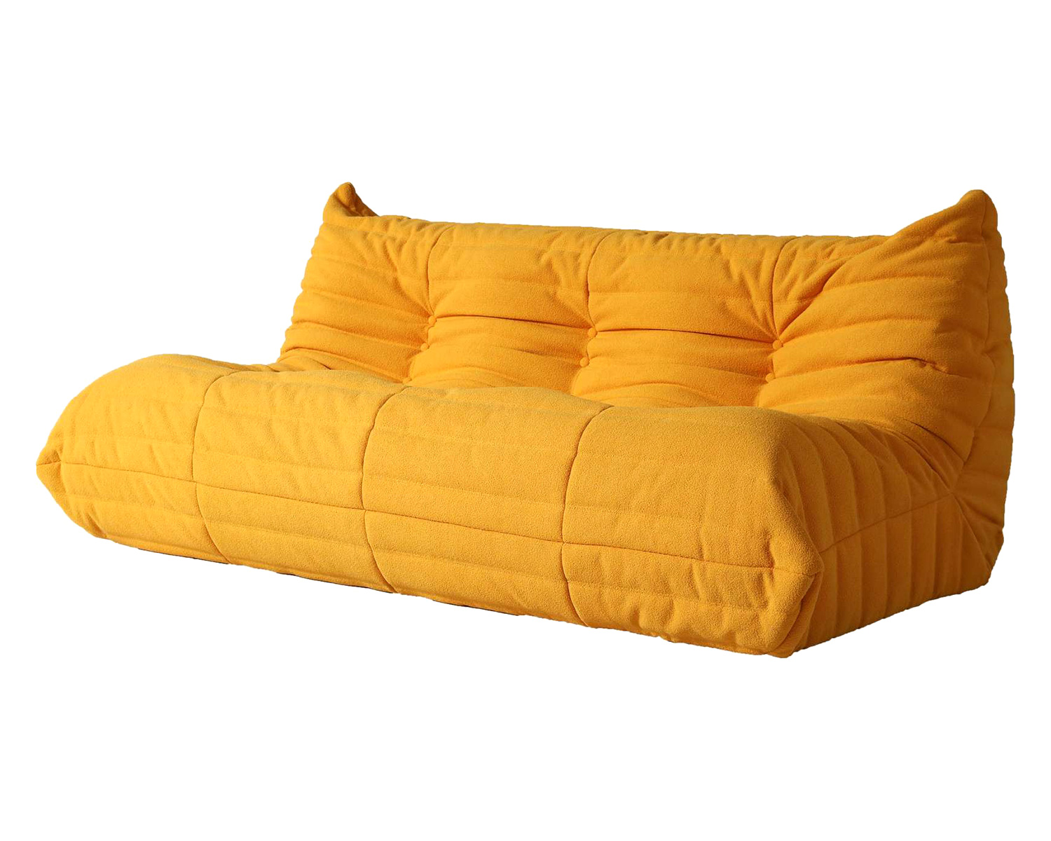 Crenus Caterpillar 68.9" 3 Seater Floor Sofa - Yellow