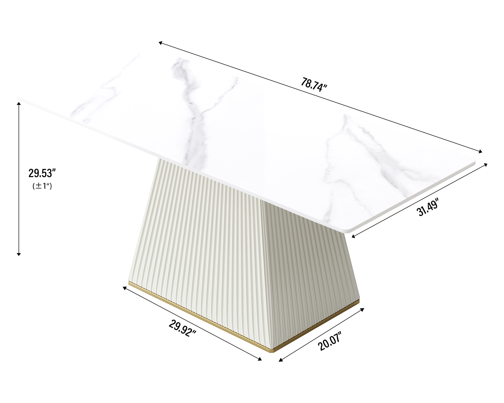 Crenus - Luna Rectangular Dining Table