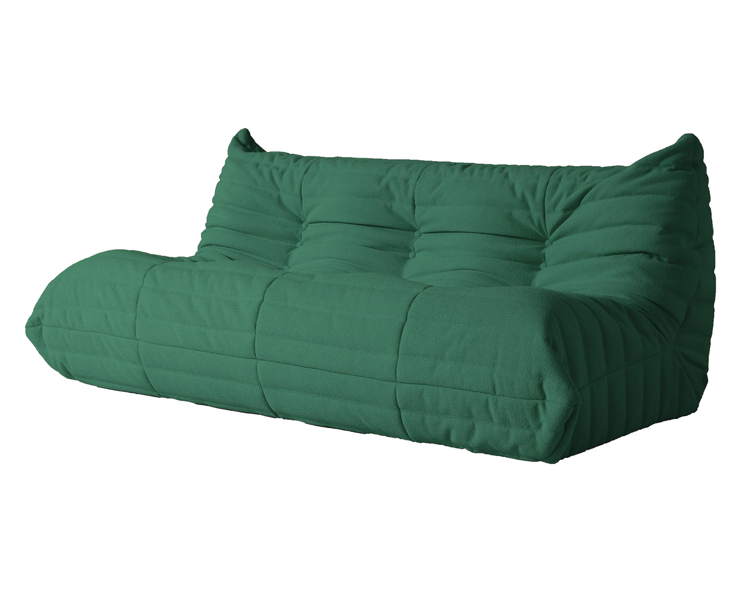 Crenus Caterpillar 68.9" 3 Seater Floor Sofa - Green