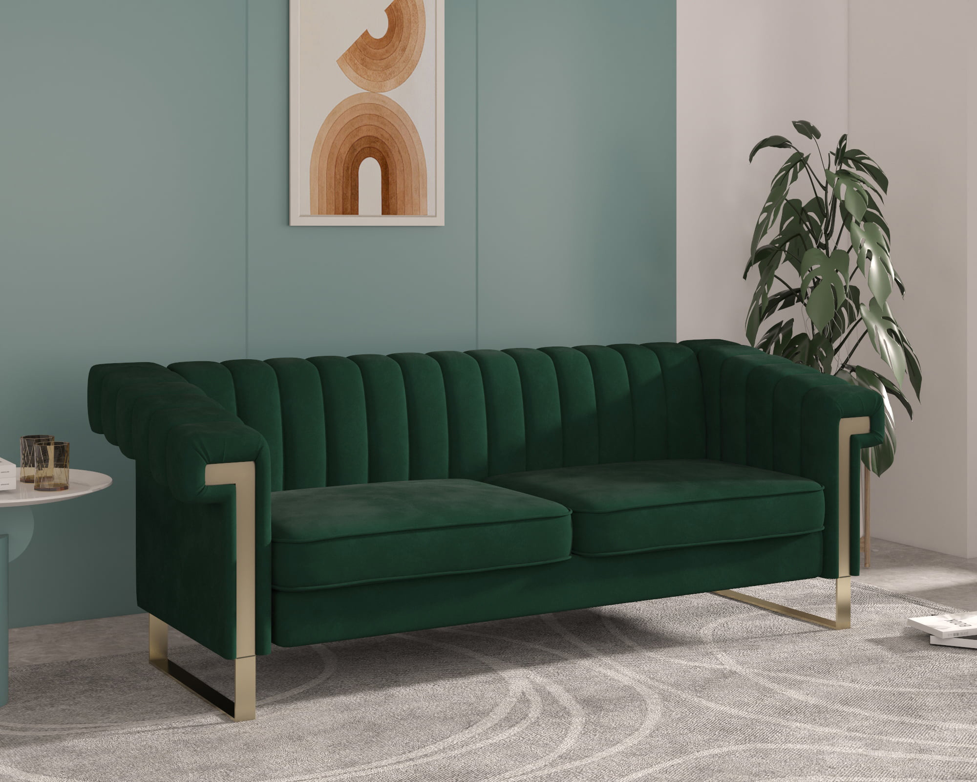 Crenus - Liliana Tufted Velvet Sofa