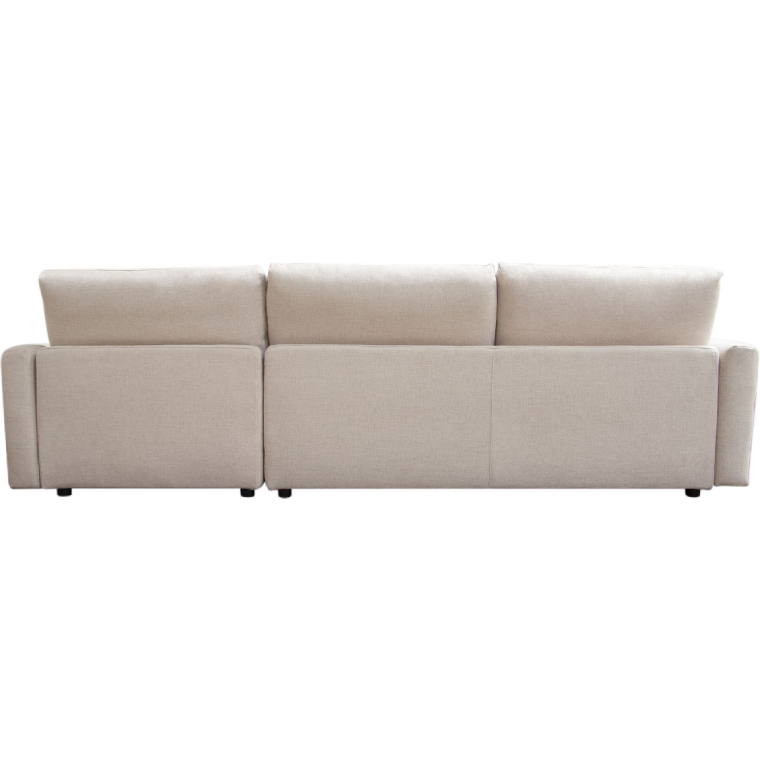 Diamond Sofa Arcadia 2PC Fabric Reversible Chaise Sectional with Feather Down Seating - Cream