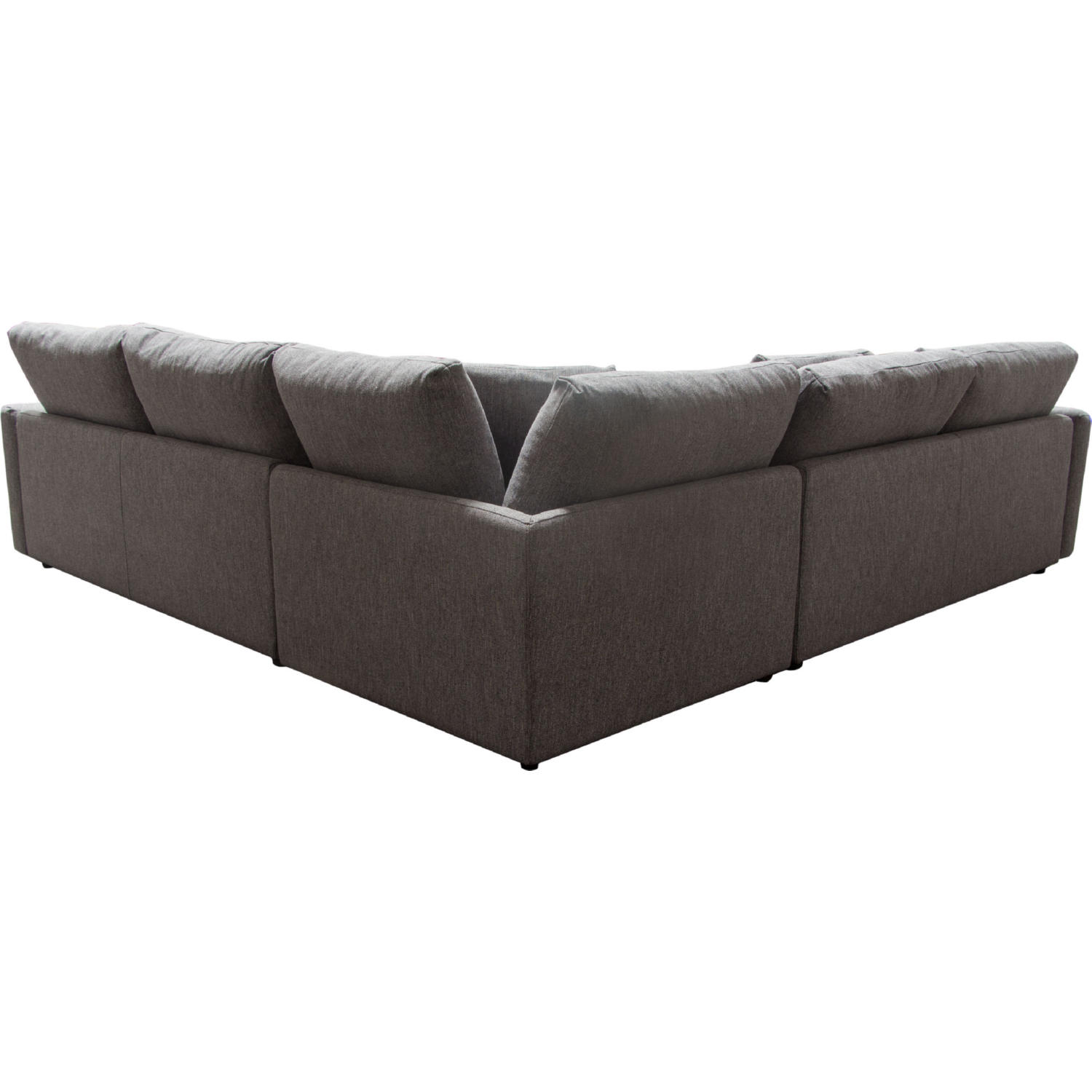 Diamond Sofa Arcadia 3PC Fabric Corner Sectional with Feather Down Seating - Gray