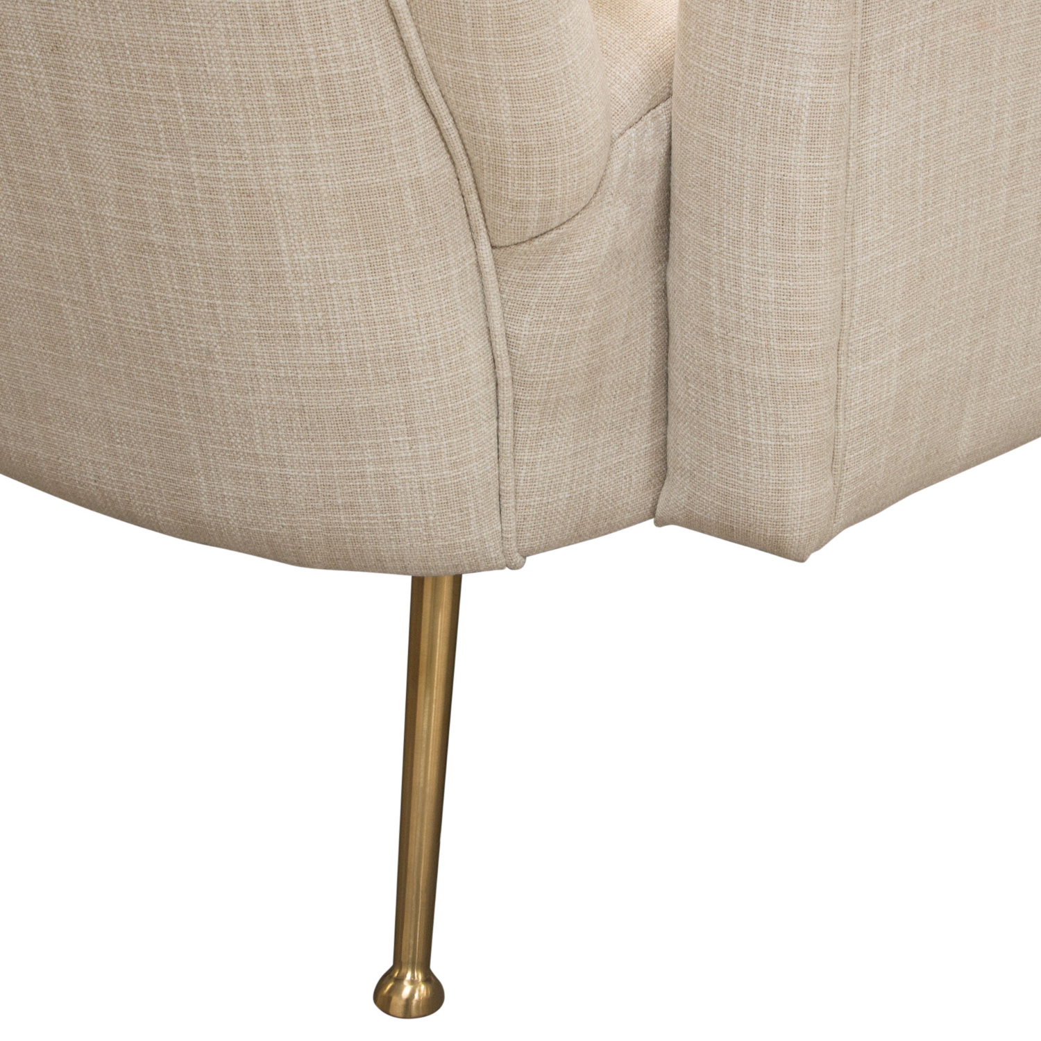 Diamond Sofa™ Ava Linen Chair with Gold Leg - Sand