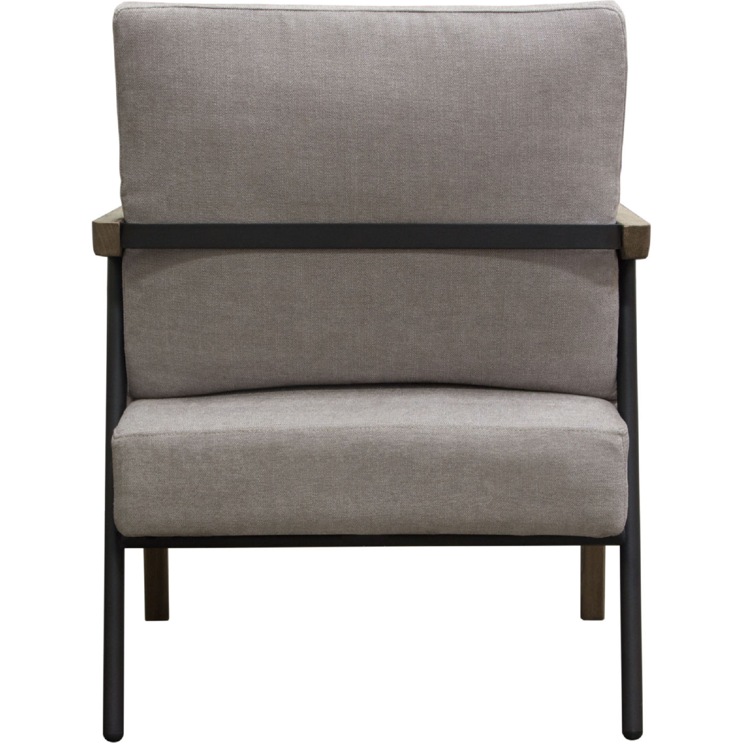 Diamond Sofa Blair Fabric Accent Chair with Curved Wood Leg Detail - Gray