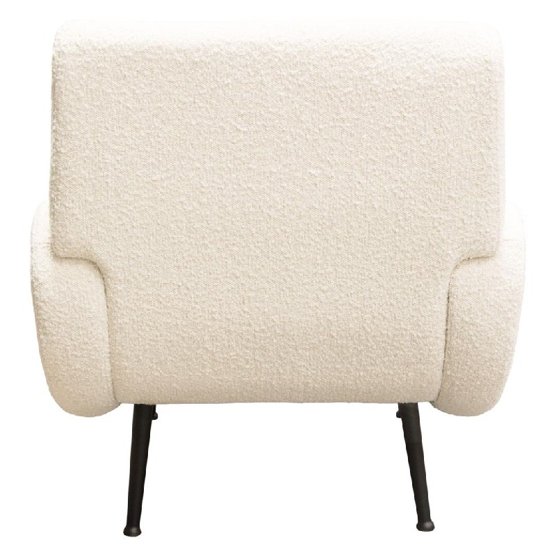 Diamond Sofa™ Cameron Boucle Textured Fabric Accent Chair with Black Leg - Bone