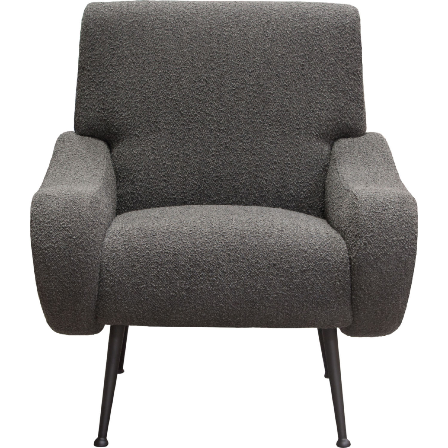 Diamond Sofa - Cameron Boucle Textured Fabric Accent Chair with Black Leg