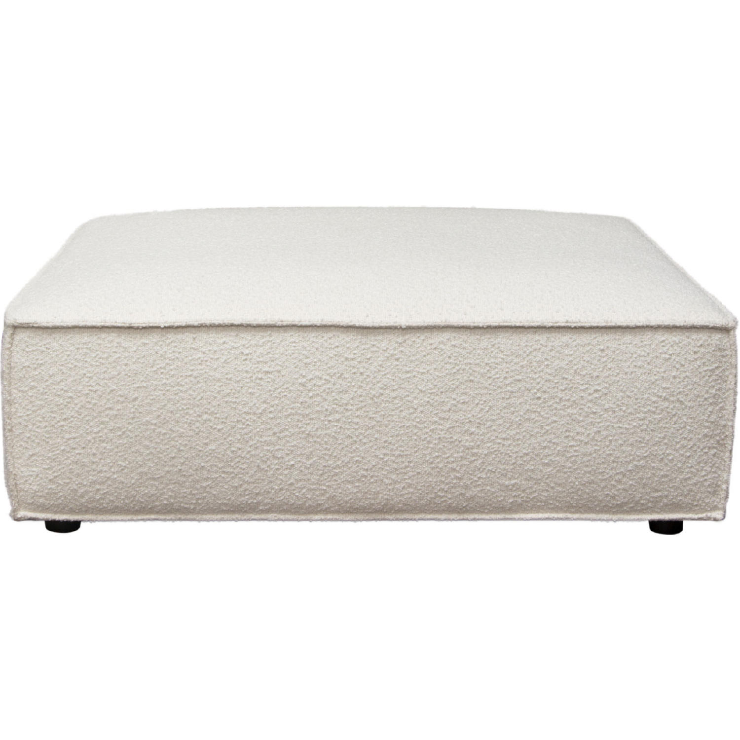 Diamond Sofa™ Cara Square Modular Boucle Fabric Lounger with Moveable Non-Skid Backrest - Ivory