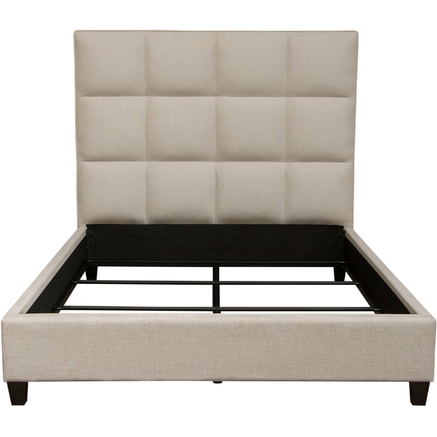 Diamond Sofa - Devon Grid Fabric Tufted Bed