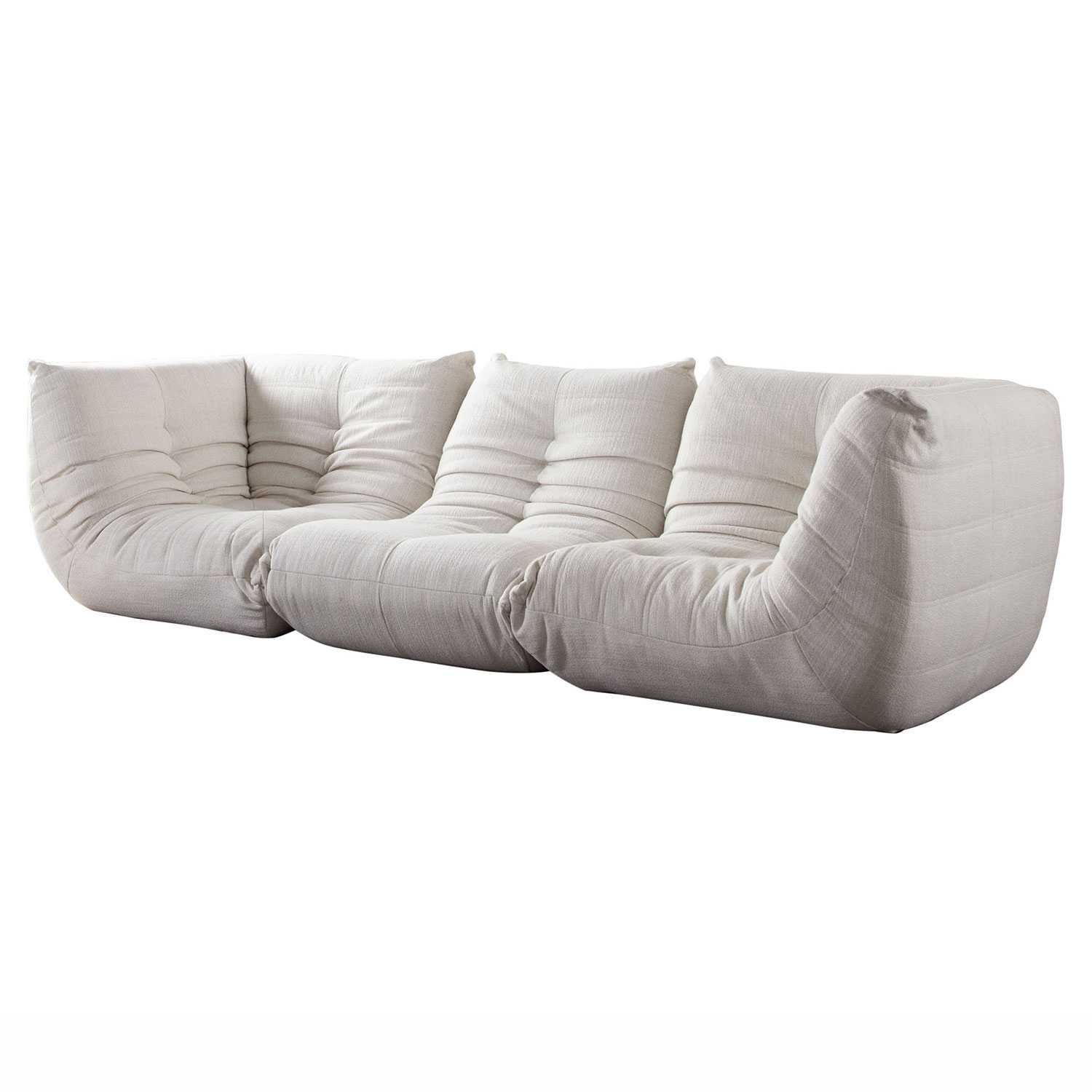 Diamond Sofa Ezra 3PC Fabric Modular Sofa - Cream