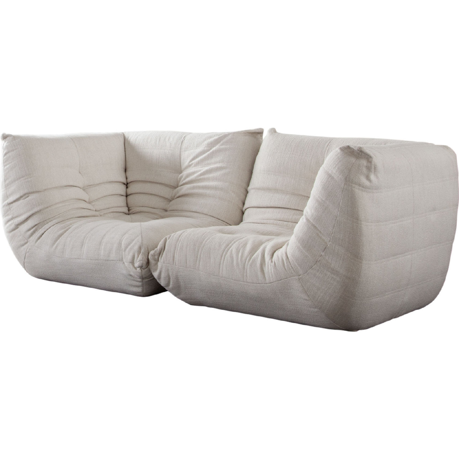 Diamond Sofa Ezra 2PC Fabric Modular Sofa - Cream