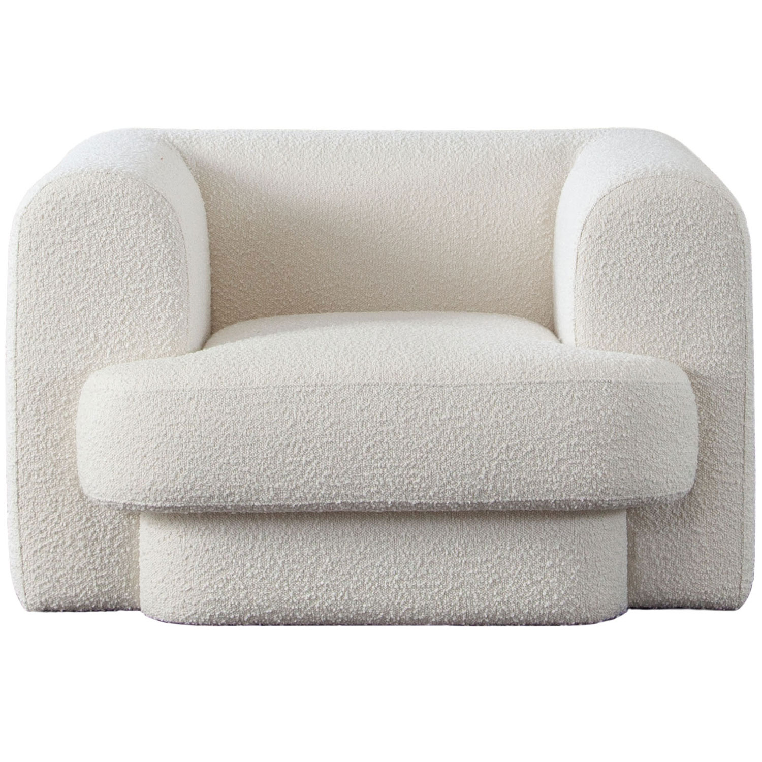 Diamond Sofa™ Form Boucle Fabric Chair - Ivory