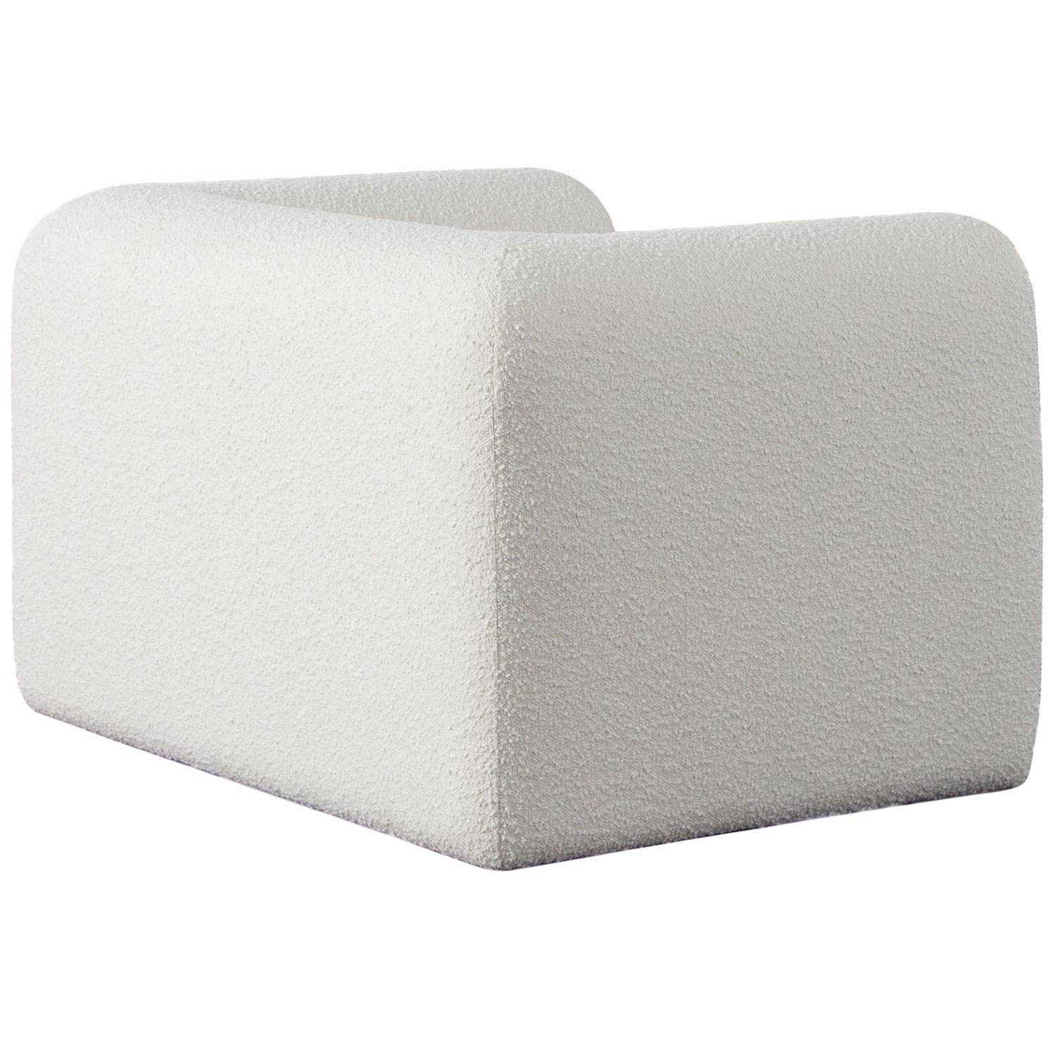 Diamond Sofa™ Form Boucle Fabric Chair - Ivory