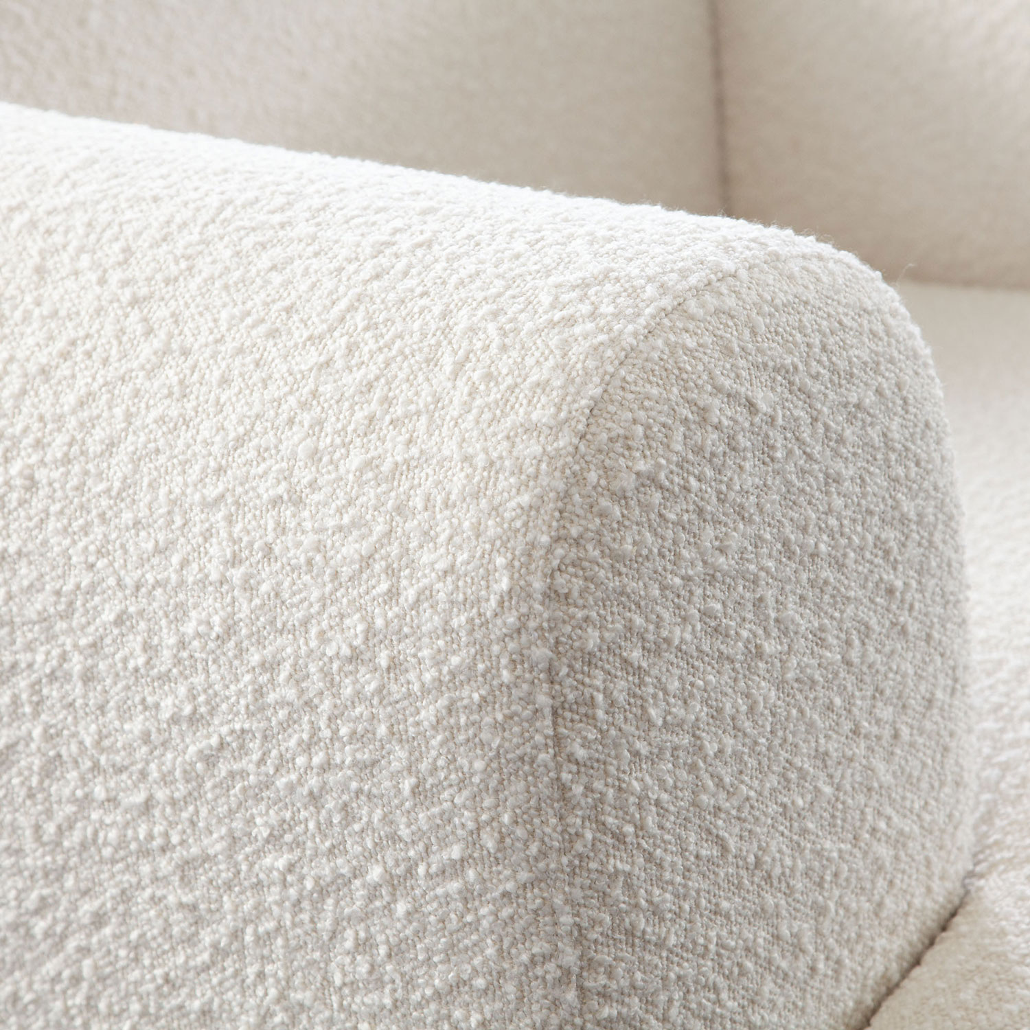 Diamond Sofa™ Form Boucle Fabric Chair - Ivory