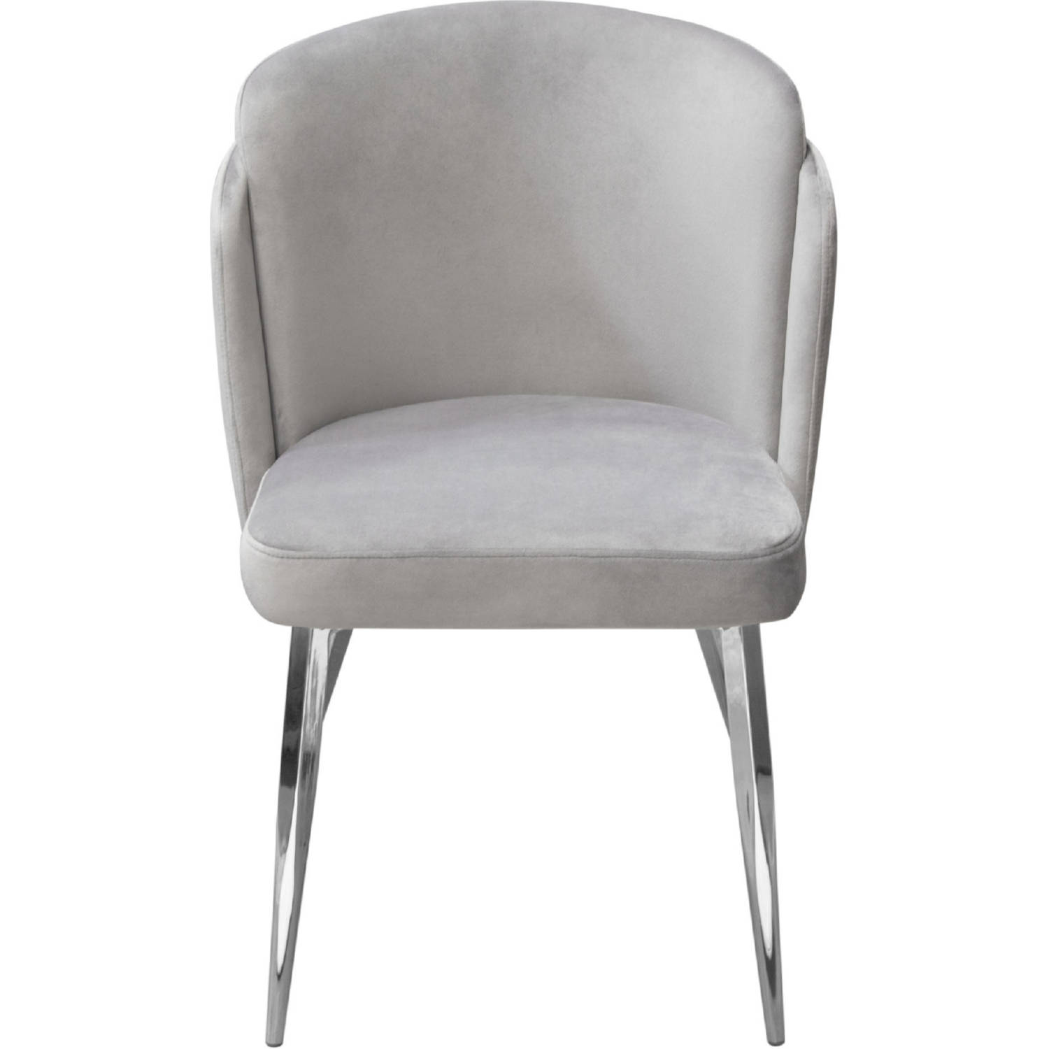 Diamond Sofa - Grace Velvet Dining Chairs with Chrome Legs (Set of 2) in Gray