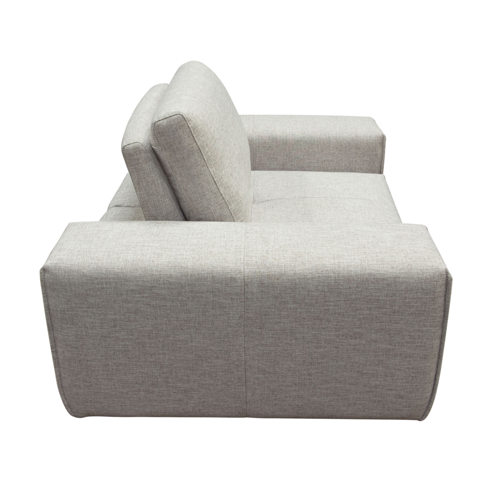 Diamond Sofa - Jazz Modular Fabric 1-Seater with Adjustable Backrest in Light Barley