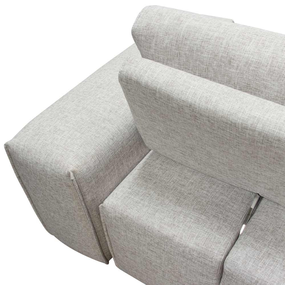 Diamond Sofa - Jazz Modular 5-Seater Fabric Corner Sectional with Adjustable Backrests in Light Barley