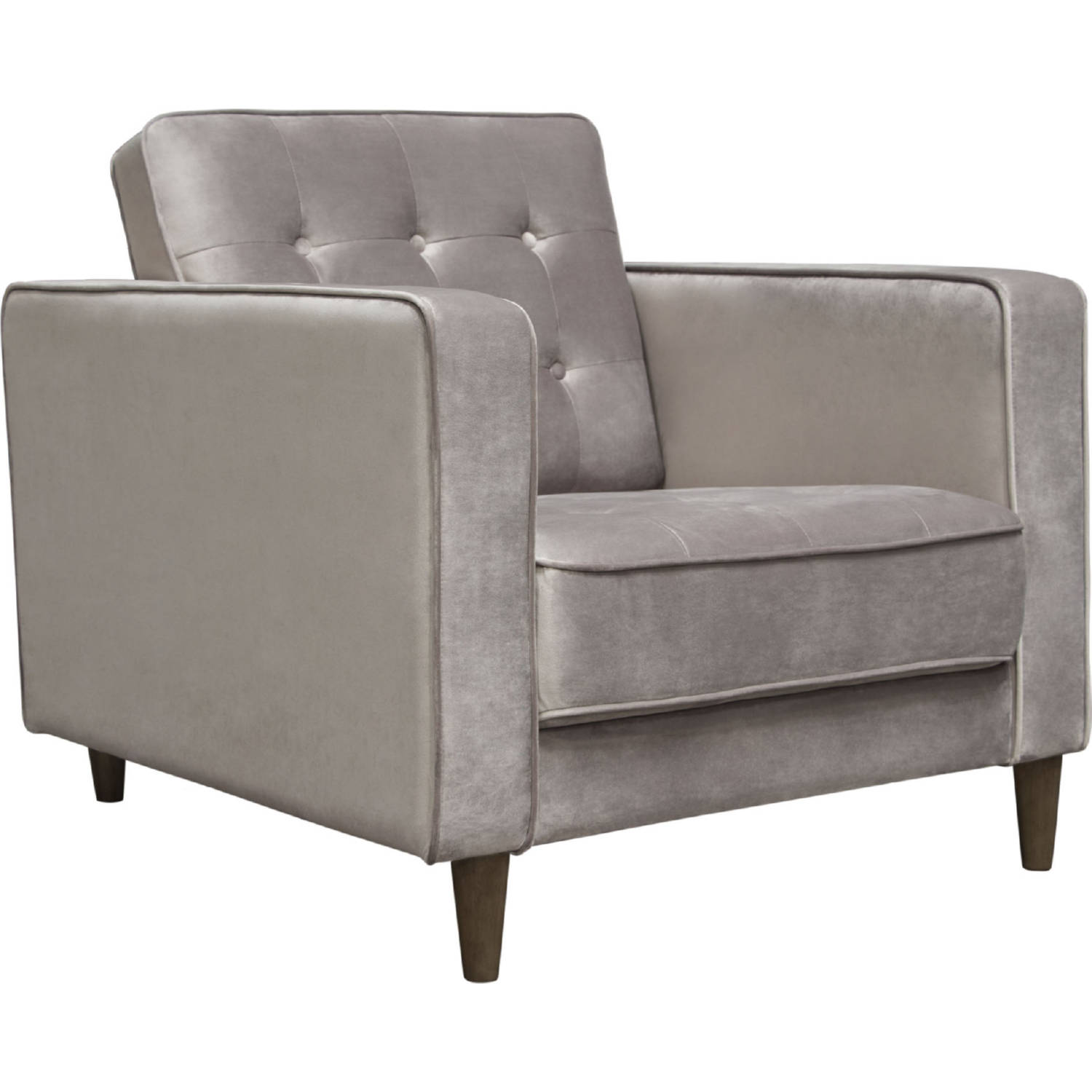 Diamond Sofa™ Juniper Velvet Tufted Chair - Champagne Gray