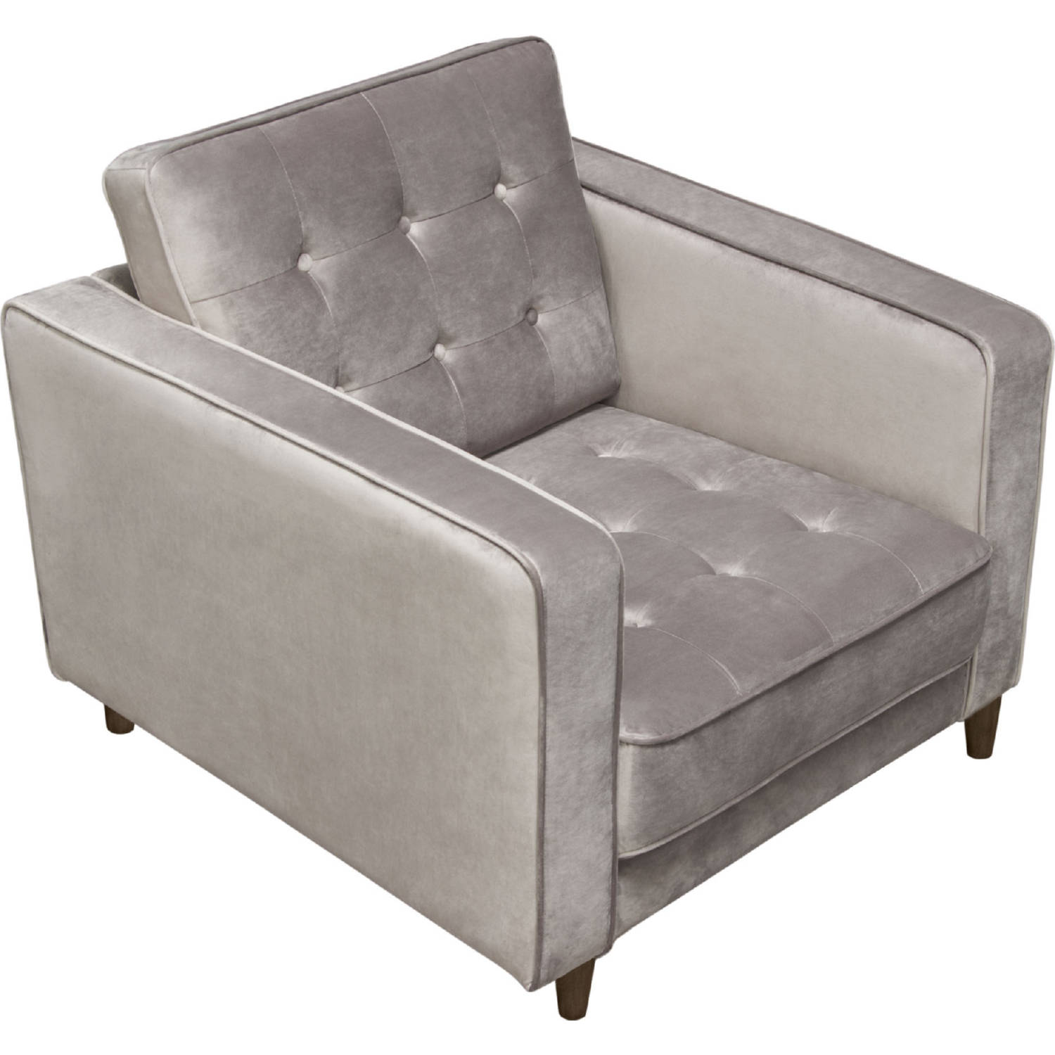 Diamond Sofa™ Juniper Velvet Tufted Chair - Champagne Gray